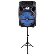 Naxa Electronics Naxa NDS-8010 8 in. Sound Pro 2000W Portable Bluetooth Speaker with Disco Lights; Stand & Microphone NDS-8010
